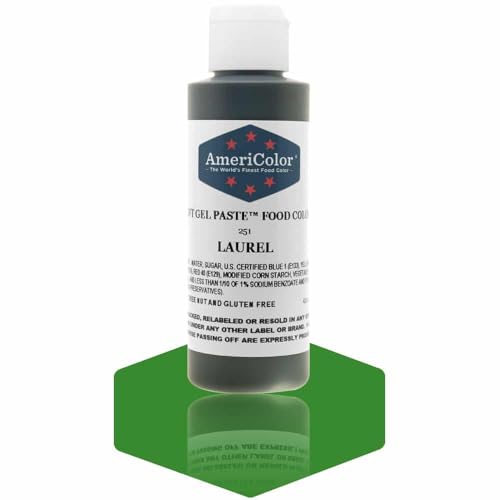 AmeriColor, Laurel, 4.5 Ounce Bottle, Soft Gel Paste Food Color