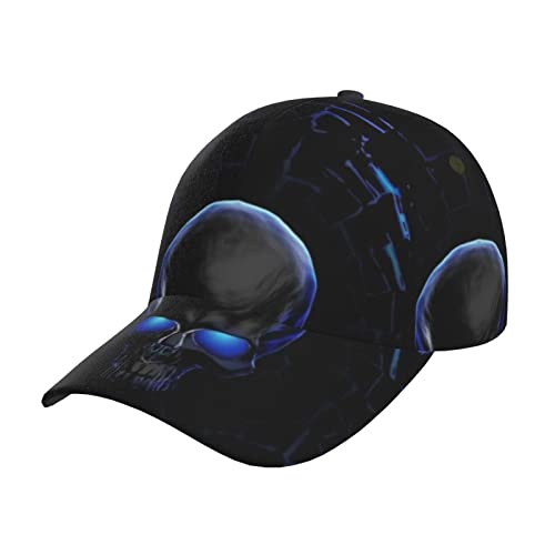 Whuanlo Casquette de baseball avec motif lama - Réglable - Unisexe, crânes, taille unique