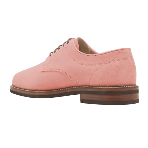 FSJ Men's Oxford Dress Shoes Round Closed Toe Lace-up Low Stacked Heel Wingtip Lovely Light Colors Casual Shoes Size 4-16 US3