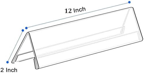 Image of Shuban Acrylic Desk Name Plate Holder Desk Sign Frame for Table Display Blank Nameplate for Office Business Conference Meetingroom Student School Classroom (Clear)