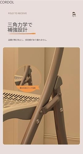 CORDOL折りたたみチェア 背もたれ付き 室内会議用椅子 軽量収納 ダイニング簡易チェア 安心してご購入ください(具体的な製品寸法については寸法図をご参照ください) (ブラック × ブルー) [4]