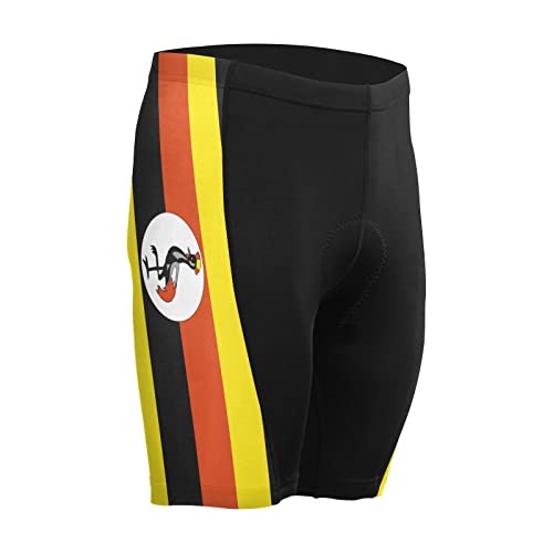 Uganda Flag Men's Bike Shorts Padded Cycling Bicycle Biking Shorts Tight Multicolor