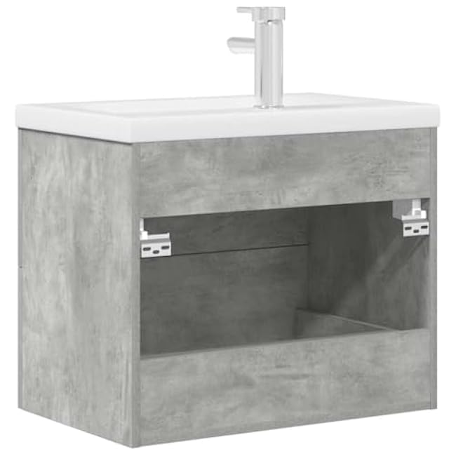 Bathroom Furniture Set Concrete Grey Engineered Wood Standard3324961