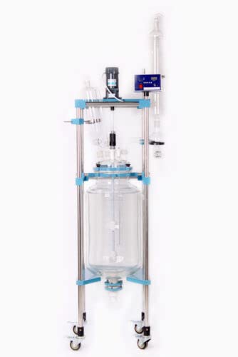 50L Jacketed Glass Chemical Reactor Vessel Explosion Proof Customizable