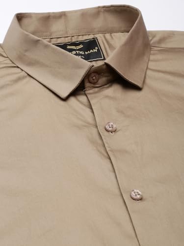 Image of Majestic Man Slim Fit Satin Cotton Formal Shirt for Men