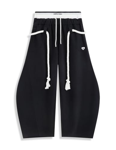 Aelfric Eden Super Baggy Barrel Sweatpants Womens Double Waist Wide Leg Sweatpants Casual Pants Trousers