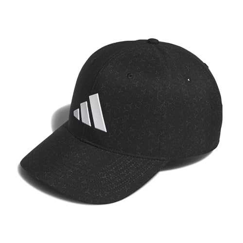 adidas Herren Tour Print Snapback Hat, Black, M-L