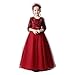 Girls' Special Occasion Dresses Girls' Evening Dress Flower Girl Fluffy Yarn Children's Birthday Princess Dress Small Host Long-sleeved Piano Costume (Color : Red Size : 120cm) (Red 130)