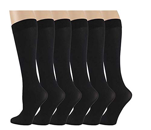 Different Touch 6 Pairs Women Opaque Queen Winter Plush Fleece Trouser Socks