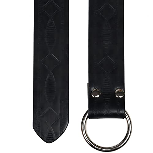 PU Leather Medieval Viking Belt 190cm Long Belt with Pattern Cosplay Accessory for Men and Women4