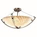 Justice Design GLA-9722-35-WTFR-DBRZ Justice Design Group - Veneto Luce Collection - GLA-9722 - Crossbar 24" Pendant Bowl - Round Bowl Crossbar FamilyCollection
