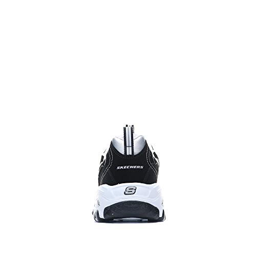 Skechers Herren D'Lites Sneaker, Black Trubuck/White Mesh/Silver Trim, 39.5 EU – Ansicht 3