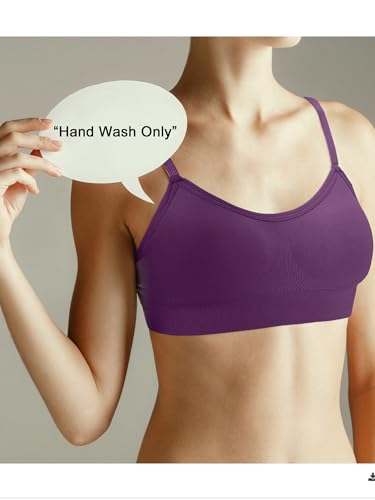 Image of Geyoga Neck Bralettes Wireless Cami Bra Tank Top Sports Bra for Women Girls