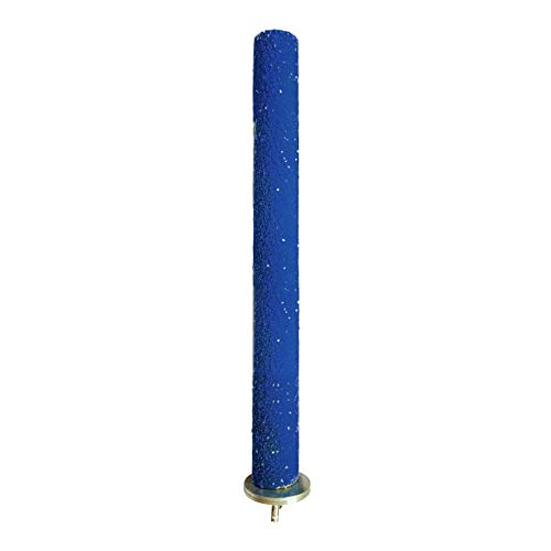 SunGrow Wooden Bird Perch, 8-Inches, Quartz Sand Covered, Blue Perch for Lovebirds, Budgies, Finches & Small Birds, 1 Pc