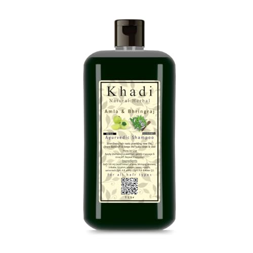 Khadi Natural Herbal Amla & Bhringraj Shampoo for Men Women 1000m...