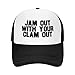 Jam Out with Your Clam Out Hat Unisex Adult Trucker Hats Adjustable Cap for Adults Classic Fishing Caps Black