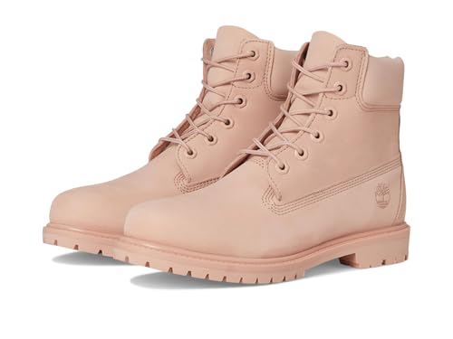 Timberland Women's Premium 6 Inch Lace Up Waterproof Boot, Light Pink Nubuck, 6.5 Medium