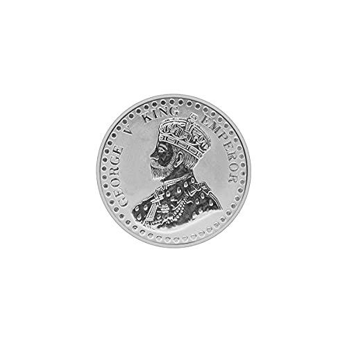 Image of MAA SILVER Pure Silver King George BIS Hallmarked Round Coin Chandi Sikka Perfect for Gifting Investment (999 Purity)