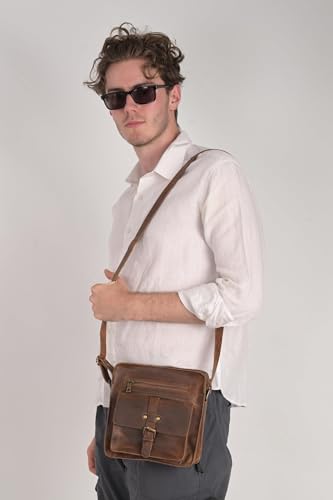 Image of Genuine Leather Sling Bag for Men, Stylish and Spacious Side Bag for Men, Crossbody Bag for Men Daily Use