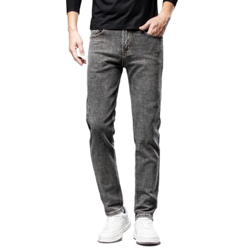 Trousers Spring and Autumn Office Jeans Cotton Stretch Retro Straight Leg Jeans