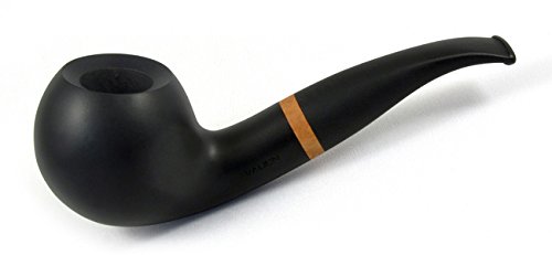  Vauen Pipa Diritta Nero Opaco, Legno di Brughiera, Finitura Opaca Nera