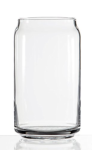 Ecodesign Drinkware Libbey Beer Glass Can Shaped 16 oz - Pint Beer Glasses 4 PACK w/coasters