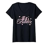donna trendy apparel wedding life of a fiancée distressed logo maglietta con collo a v