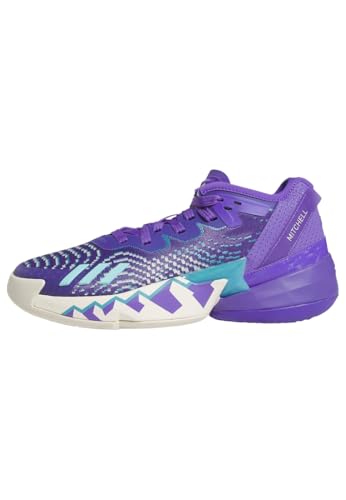ADIDAS Herren D.O.N. Issue 4 Sneaker, Purple Rush/Off White/Clear Aqua, 42 2/3 EU – Ansicht 1