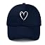 Navy With White Heart