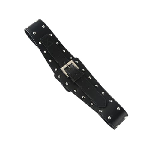 PU Leather Punk Style Female Waist Belt Oblique Strap Decoration for Women Fashion Accessory