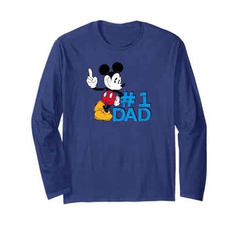 T-shirt Mickey #1 Dad manches longues pour le confort des papas