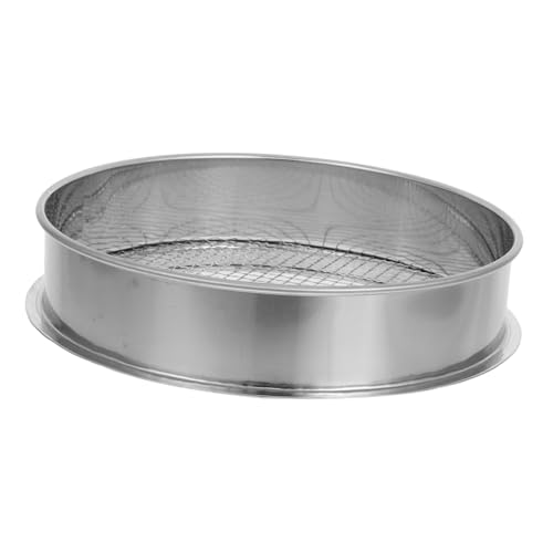 Toyvian Tamiz De Acero Inoxidable con Malla De Cribador De Tierra y Compost para Jardín Herramienta Resistente para Cribar Arena Tierra y Rocas Jardinería
