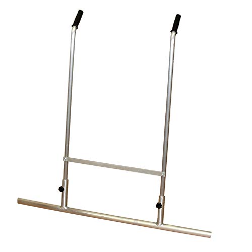 Karl Dahm® Schwabbelstange 80 cm I Aluminium Schwabbelstange mit Doppelgriff I Fliesenlegerzubehör I Fliesenleger-Werkzeug zum gleichmäßigen Einbau von Fließestrichen – 11025