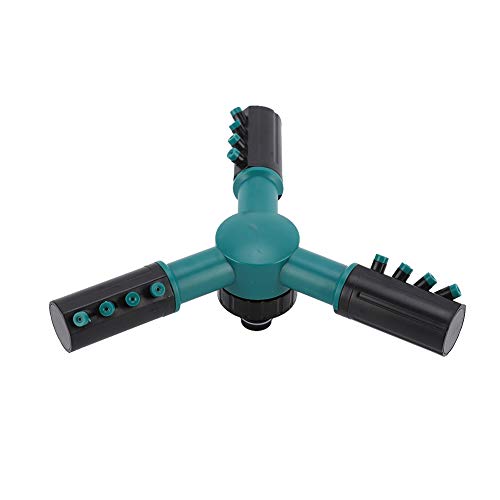 Preisvergleich Produktbild Boquite Rasensprenger, Gartensprenger, Dreiwege-Sprühkopf, 360-Grad-Rotationssprenger, Gartenbewässerung (dunkelgrün)