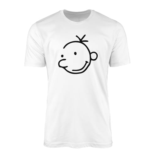 SMARTYPANTS Diary of a Whimpy Kid T-Shirt Top Tee - World Book Day Kids Childs Funny School Greg Cartoon Face Doodle Humor Present Gift (9-11 Years White Prime)
