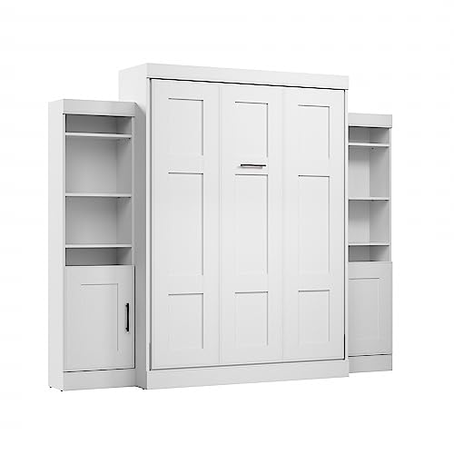 Buy Bestar Edge Queen Murphy Bed and 2 Storage in White, Space