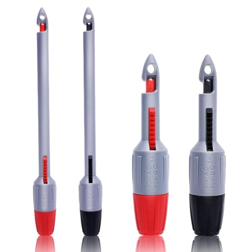 Yarryuter Juego de 4 Pinzas de Aislamiento para Circuito de Automóvil de 4 mm para Sonda de Perforación de Cables de Detección de Voltaje de Multímetro.