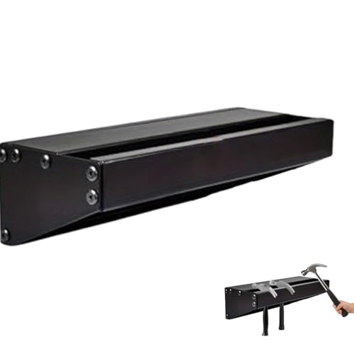 Wall Mount Hammer Rack - Garage Tool Storage Organizer | Space Saving Pegboard Holder Belt Clip Slots, Workbench Accessory for Construction Tools and Workshop Display