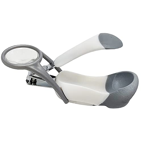 Baby-Nagelknipser mit 4-facher Lupe, gebrochenes Weiß, praktische Nagelfeilen- und Maniküre-Werkzeuge für Neugeborene