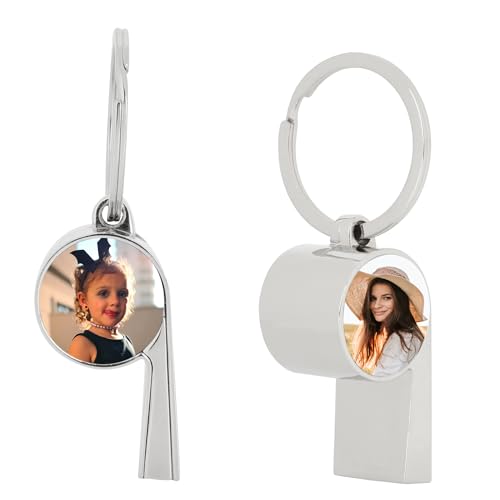 Llavero silbato personalizado con foto en aleación miniatura 5