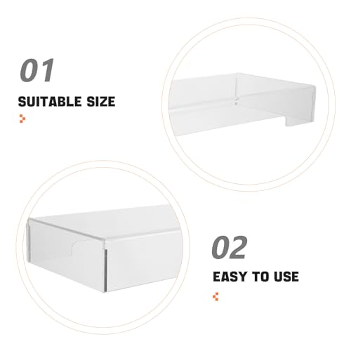 Protector de teclado transparente de acrílico blanco ideal para trabajar en oficina y hogar 3