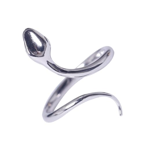 Bague serpent argenté sterling UKCOCO anneau ajustable femme