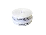 100 Personalised Iron-On Name Labels for Clothing – Custom Fabric Labels for Kids’ School Uniforms & Clothes. Thermo-Adhesive Name Tags, Ideal for School, Nursery & Care Homes