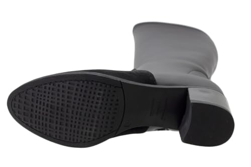 Botte en daim élastique noire PieSanto solution mollets exigeants 2XL