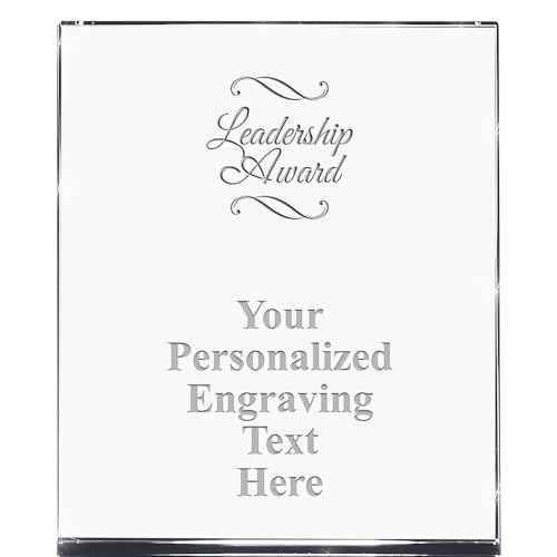 Crown Awards Primes Personalized Crystal Trophy, 7" Engraved Leadership Goodview Wedge Crystal Award Prime