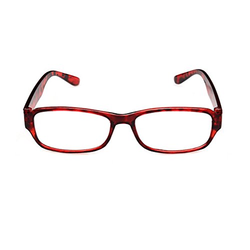 Masterein Gafas de lectura de resina para hombres y mujeres, lentes Presbyopia portátiles para personas mayores, Tea beans &+100