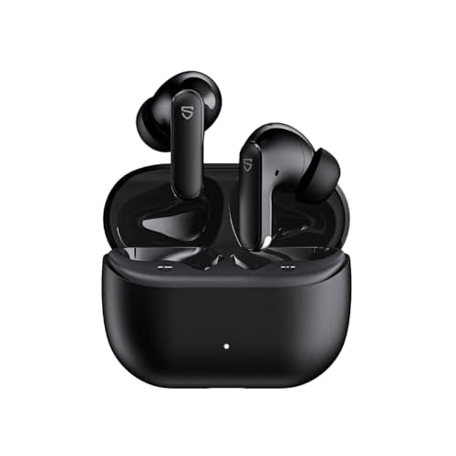 SoundPEATS Q3 Pro TrueWireless Earbuds, Active Noise Cancelling, 13mm Driver, 42H Playtime, Bluetooth 6.0 Earphones with 4-Mic Clear Call, IP55 Waterproof Workout/Travel Black