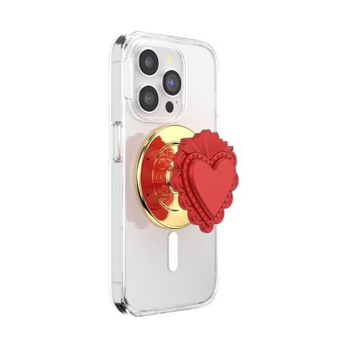Image of PopSockets Phone Grip for MagSafe, Magnetic Holder, Phone Stand, Heart - Sacred Heart
