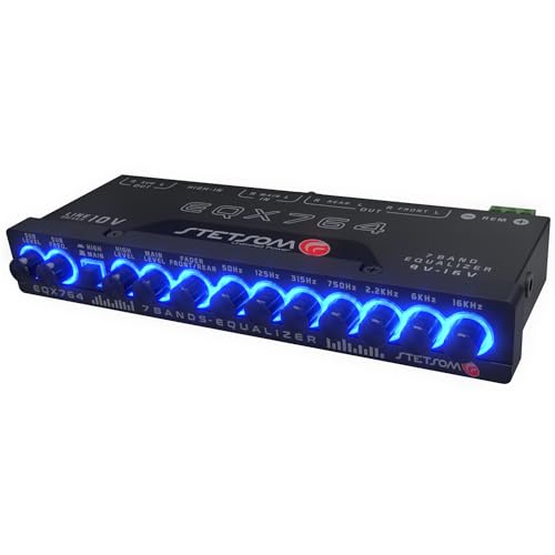 Stetsom EQX764 7 Band Equalizer, Pre-Amp Car Audio Graphic Equalizer thumb #3