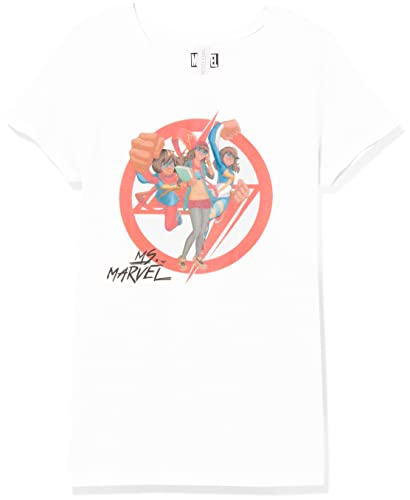 T-shirt Marvel fille Ms haut de gamme blanc taille Large